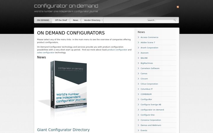 Screenshot of configuratorondemand.com