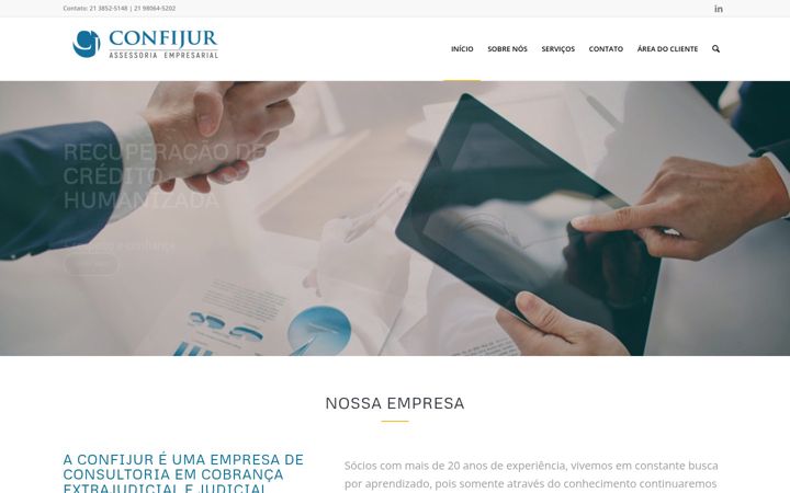 Screenshot of confijur.com.br