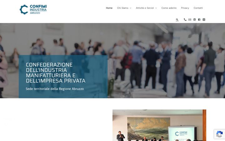 Skärmbild av confimiabruzzo.it