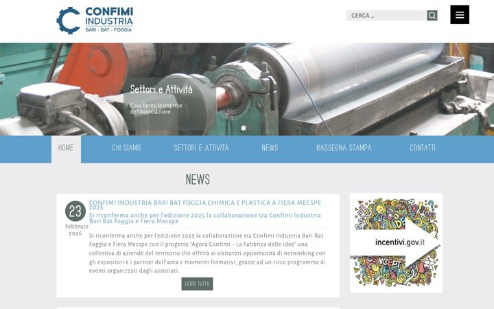 Screenshot of confimibari.it