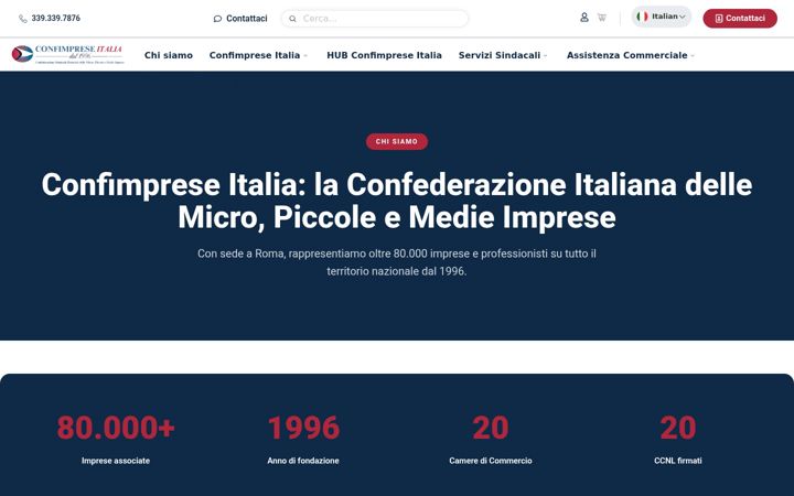 Skärmbild av confimpreseitaliaservizi.it