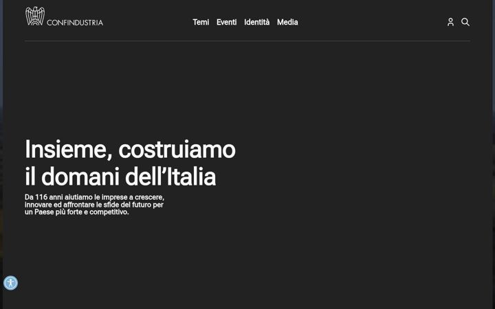 Screenshot of confindustria.it