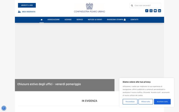 Screenshot of confindustria.pu.it