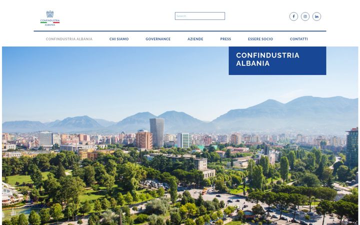 Captură de ecran a confindustriaalbania.it