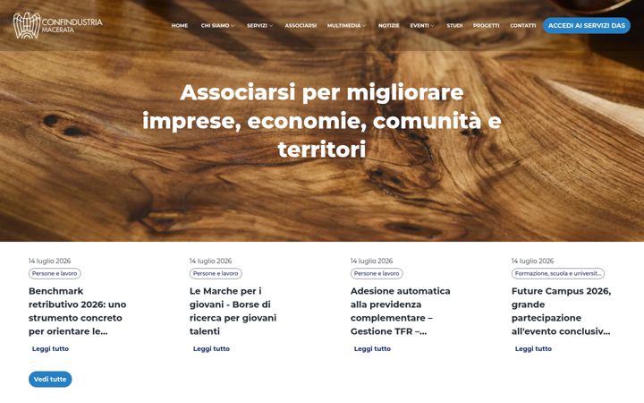 Screenshot di confindustriamacerata.it