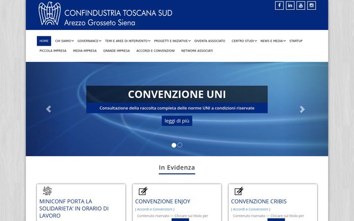 Screenshot of confindustriatoscanasud.it