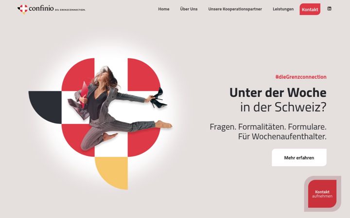 Screenshot of confinio.ch