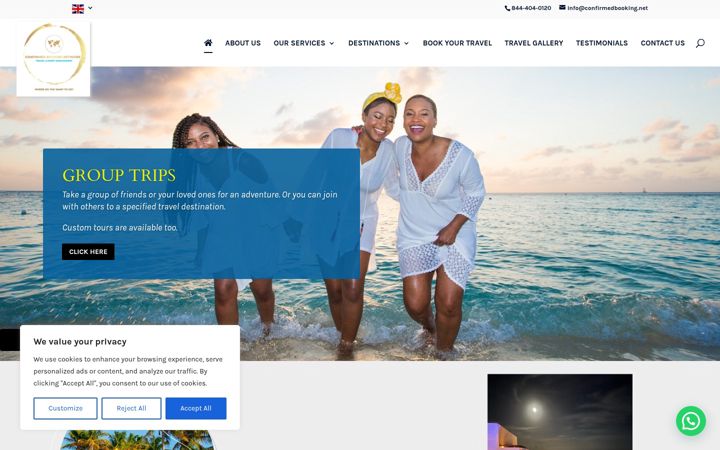 Zrzut ekranu confirmedbooking.net