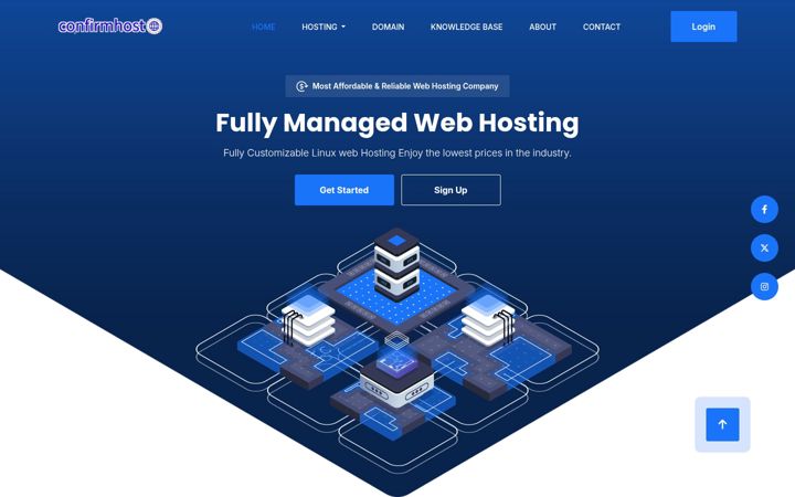 Screenshot of confirmhost.com
