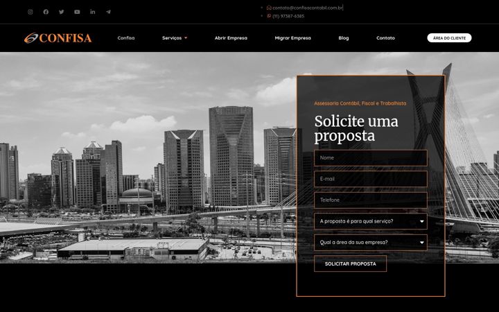 Screenshot of confisacontabil.com.br