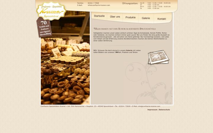 Screenshot of confiserie-kramer.com