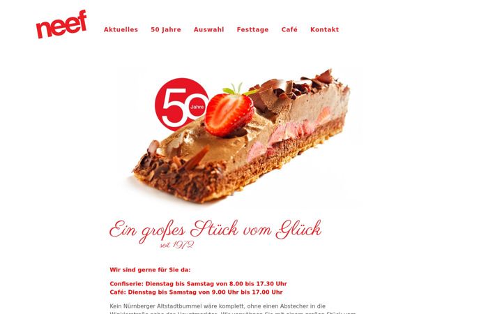 Screenshot of confiserie-neef.de