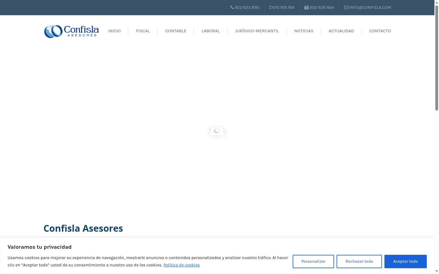 Screenshot of the consent banner shown before any interaction