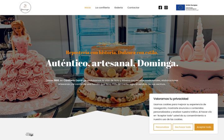 Screenshot of confiteriadominga.com