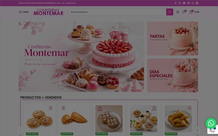 Screenshot of confiteriasmontemar.com