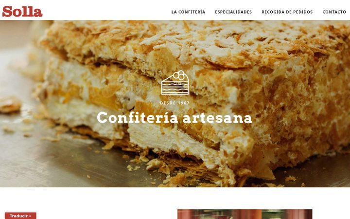 Screenshot of confiteriasolla.com