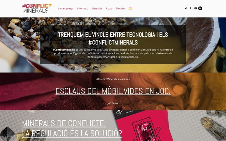 Screenshot von conflictminerals.es
