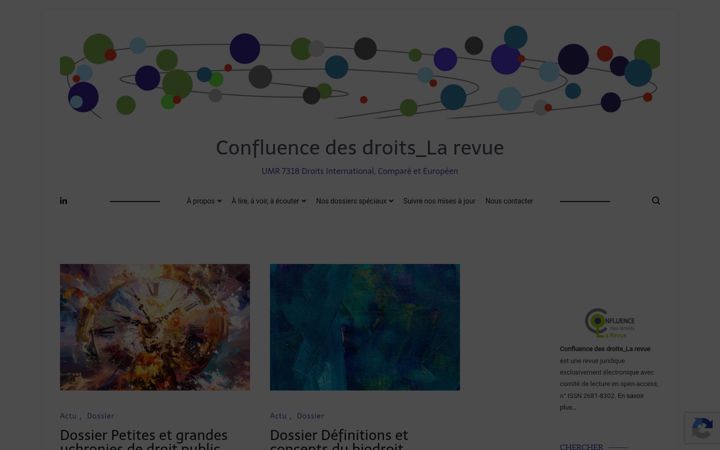 Screenshot of confluencedesdroits-larevue.com