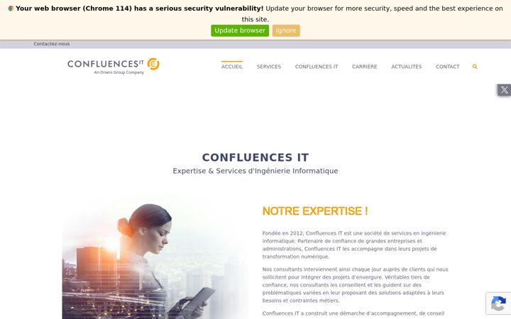 Screenshot of confluences-it.com