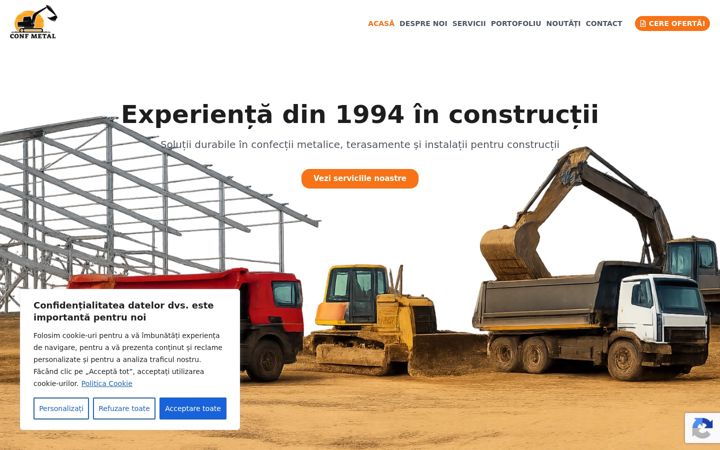 Screenshot van confmetal.ro
