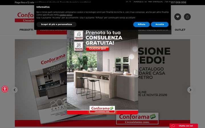 Screenshot of conforama.it