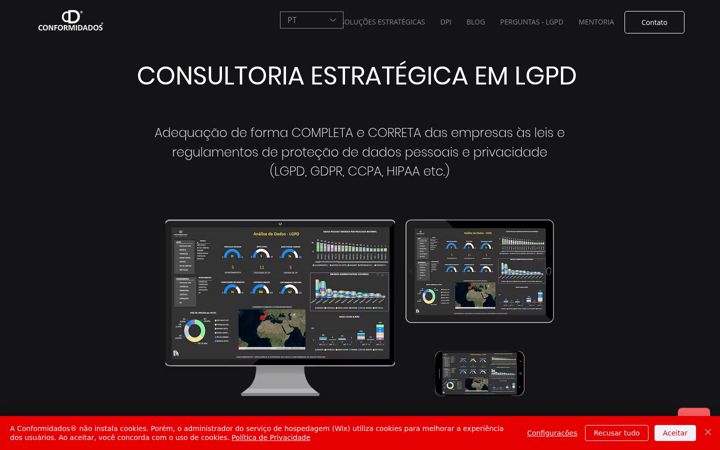 Ekrano kopija conformidados.com.br