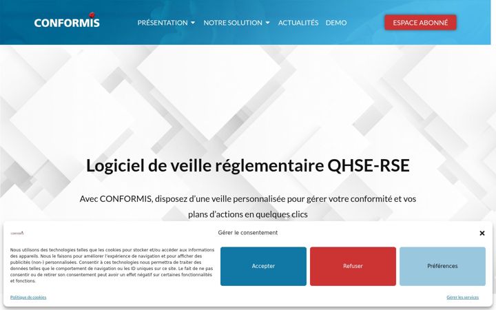 Screenshot ta' conformis.fr