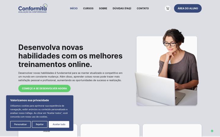 Ekrano kopija conformitaonline.com.br