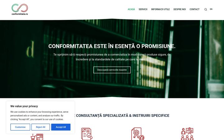 Screenshot of conformitate.ro