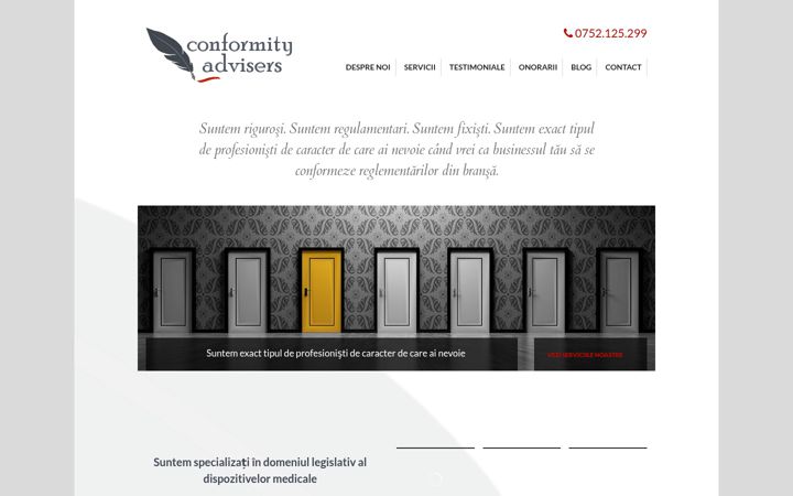 Screenshot von conformityadvisers.ro