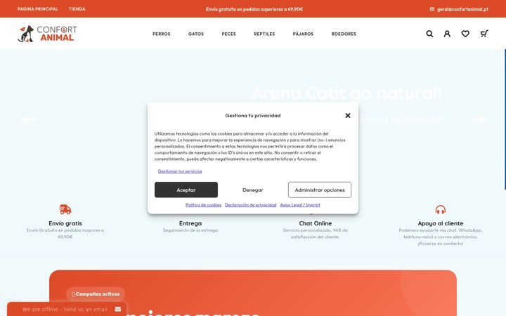 Screenshot of confortanimal.es