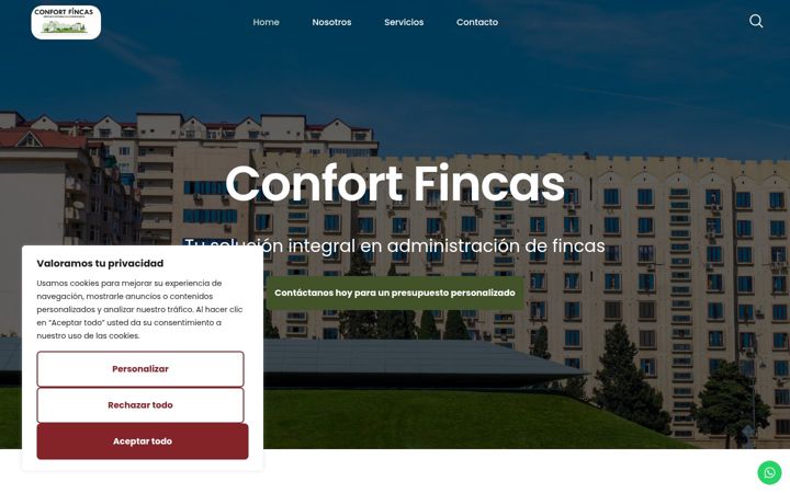 Screenshot of confortfincas.com