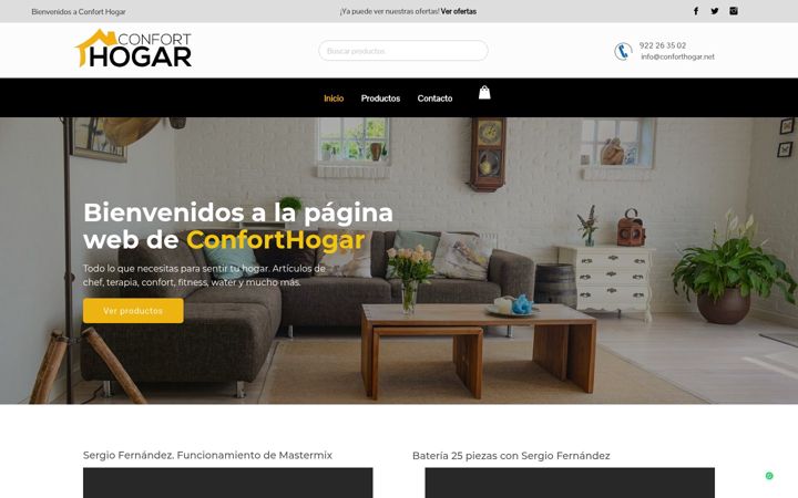 Screenshot of conforthogar.net