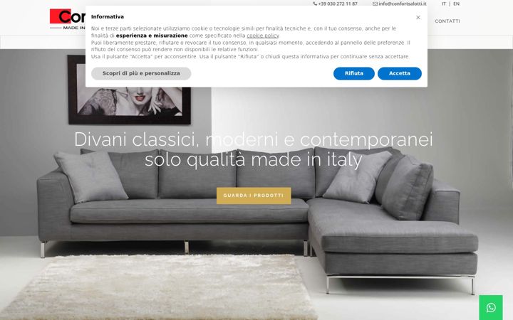 Screenshot of confortsalotti.it
