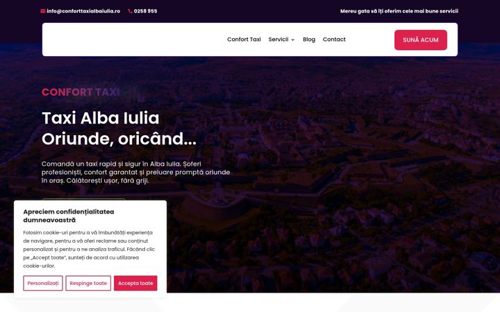 Screenshot of conforttaxialbaiulia.ro