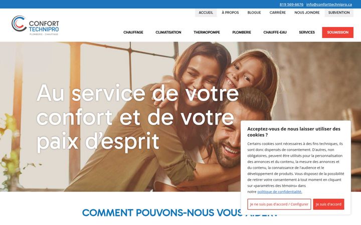 Screenshot of conforttechnipro.ca