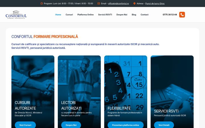 Screenshot of confortul.ro
