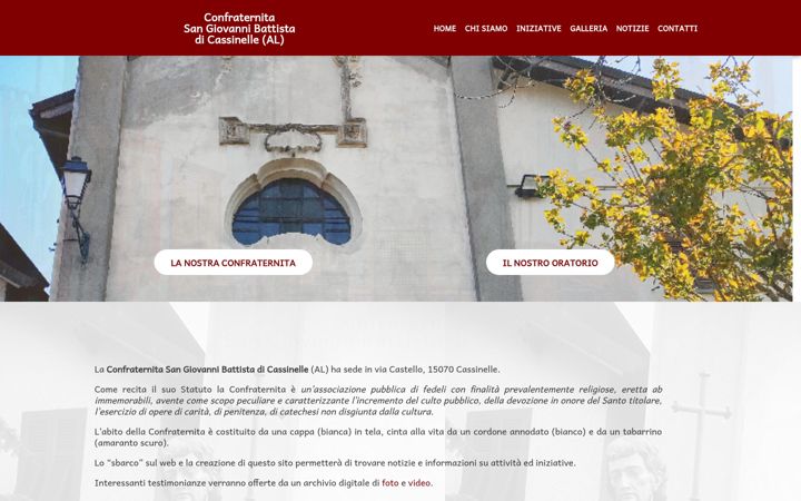 Screenshot του confraternitacassinelle.it