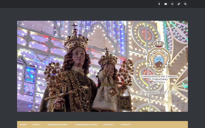 Screenshot of confraternitadelcarmineepurgatoriomottola.it