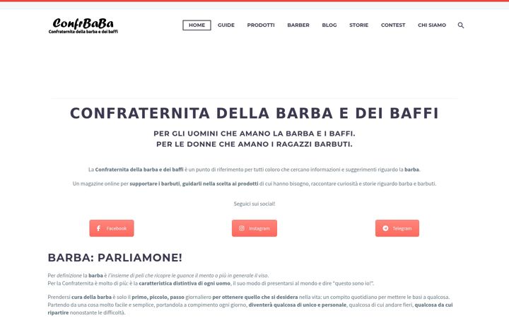Screenshot of confrbaba.it