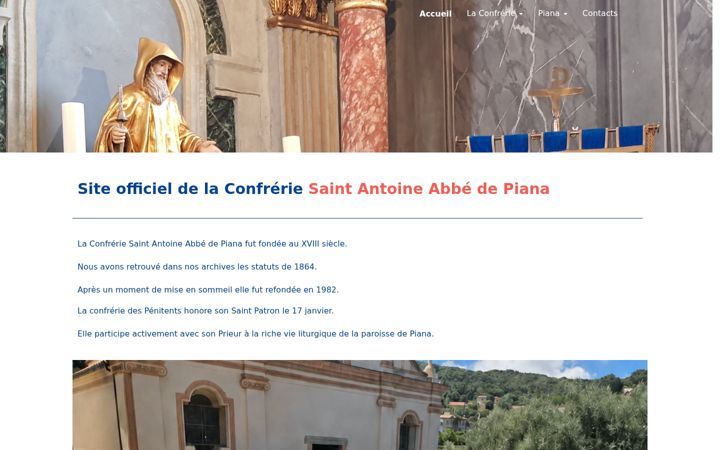 Screenshot of confreriesaintantoineabbedepiana.org