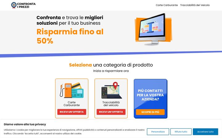 Screenshot of confronta-i-prezzi.it