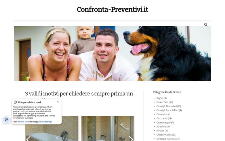 Screenshot of confronta-preventivi.it