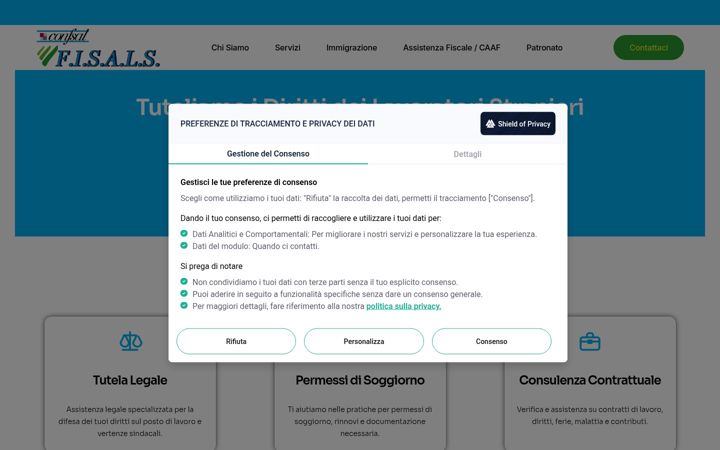 Screenshot of confsalfisals.it