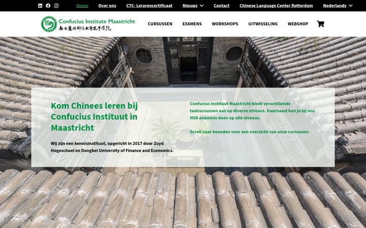 Screenshot of confuciusmaastricht.nl