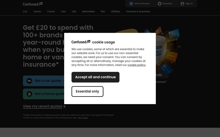 Screenshot ta' confused.com