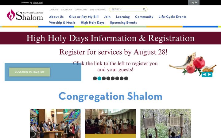 Screenshot of cong-shalom.org