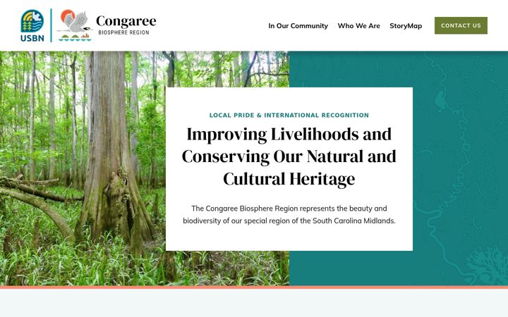 Screenshot of congareebiosphere.org