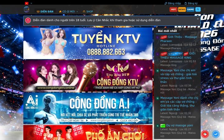 Screenshot of congdongmassage.com