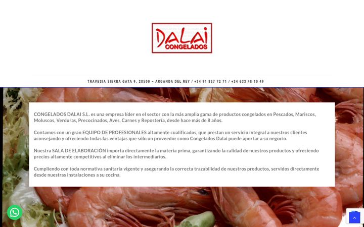 Screenshot of congeladosdalai.com